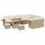 Havesofa Sæt 12 stk. Beige polyrattan