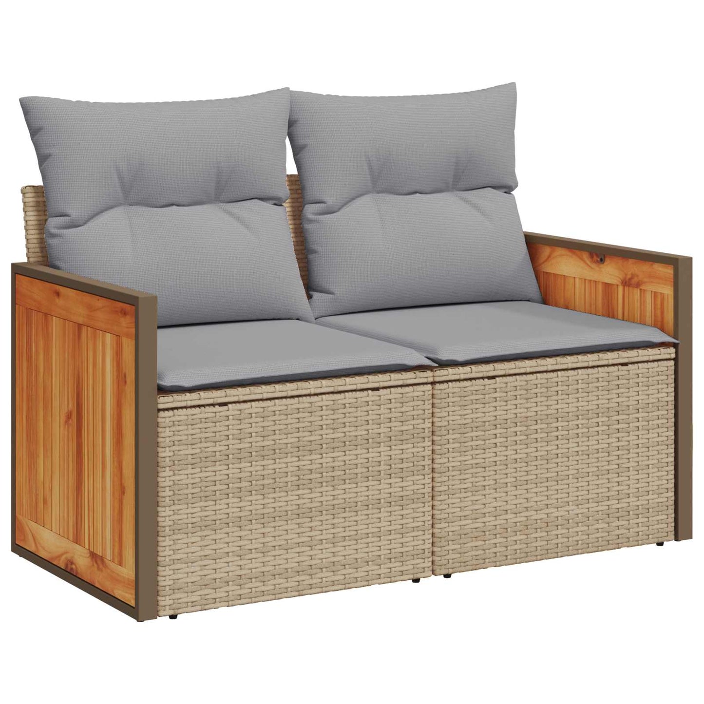 Havesofa Sæt med pude 10 pcs Beige og lys grå
