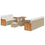 Havesofa Sæt med pude 10 pcs Beige og creme