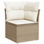 Havesofa Sæt med pude 11 pcs Beige og creme