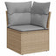Havesofa Sæt med pude 11 pcs Beige og lys grå