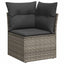 Havesofa Sæt 8 pcs Grå Poly Rattan og pulverlakeret stål