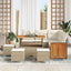 Havesofa Sæt med pude 9 pcs Beige og creme