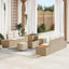 Havesofa Sæt med pude 8 pcs Beige og creme
