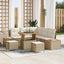Havesofa Sæt med pude 8 pcs Beige og creme