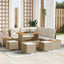 Havesofa Sæt med pude 9 pcs Beige og creme