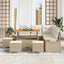 Havesofa Sæt med pude 9 pcs Beige og creme