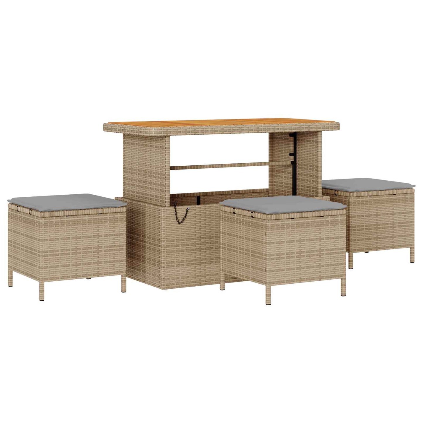 Havesofa Sæt med pude 10 pcs Beige og lys grå