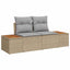 Havesofa Sæt med pude 14 pcs Beige og lys grå