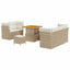 Havesofa Sæt 8 stk. 5-Antal sæder Beige og creme polyrattan