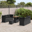 Havesofa Sæt med pude 9 pcs Sort polyrattan