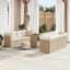 Havesofa Sæt 11 stk. 8-Antal sæder Beige og creme polyrattan