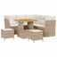 Havesofa Sæt 8 stk. 5-Antal sæder Beige og creme polyrattan