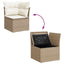 Havesofa Sæt 12 stk. 9-Antal sæder Beige og creme polyrattan