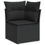 Havesofa Sæt med pude 13 pcs Sort polyrattan