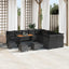 Havesofa Sæt med pude 14 pcs Sort polyrattan