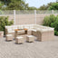 Havesofa Sæt med pude 14 pcs Beige og creme polyrattan