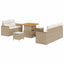Havesofa Sæt 8 stk. 5-Antal sæder Beige og creme polyrattan