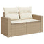 Havesofa Sæt 9 stk. 6-Antal sæder Beige og creme polyrattan