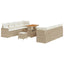 Havesofa Sæt med pude 12 pcs Beige og creme polyrattan