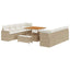 Havesofa Sæt med pude 12 pcs Beige og creme polyrattan