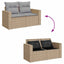 Havesofa Sæt 9 stk. 6-Antal sæder Beige og lys grå polyrattan