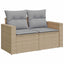 Havesofa Sæt 11 stk. 7-Antal sæder Beige og lys grå polyrattan