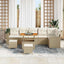 Havesofa Sæt med pude 11 pcs Beige og creme polyrattan