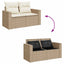 Havesofa Sæt 13 stk. 10-Antal sæder Beige og creme polyrattan