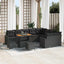 Havesofa Sæt med pude 13 pcs Sort polyrattan