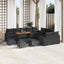 Havesofa Sæt med pude 18 pcs Sort polyrattan