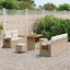 Havesofa Sæt 10 stk. Beige og creme polyrattan