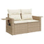 Havesofa Sæt 10 stk. Beige og creme polyrattan
