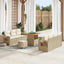Havesofa Sæt 9 stk. 6-Antal sæder Beige og creme polyrattan