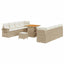 Havesofa Sæt med pude 11 pcs Beige og creme polyrattan