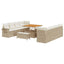 Havesofa Sæt med pude 11 pcs Beige og creme polyrattan
