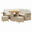 Havesofa Sæt 9 stk. 6-Antal sæder Beige og creme polyrattan