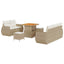 Havesofa Sæt 8 stk. 5-Antal sæder Beige og creme polyrattan