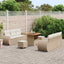 Havesofa Sæt 9 stk. 6-Antal sæder Beige og creme polyrattan