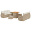 Havesofa Sæt 9 stk. 6-Antal sæder Beige og creme polyrattan