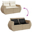 Havesofa Sæt 9 stk. 6-Antal sæder Beige og creme polyrattan