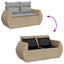 Havesofa Sæt med pude 10 pcs Beige og lys grå polyrattan