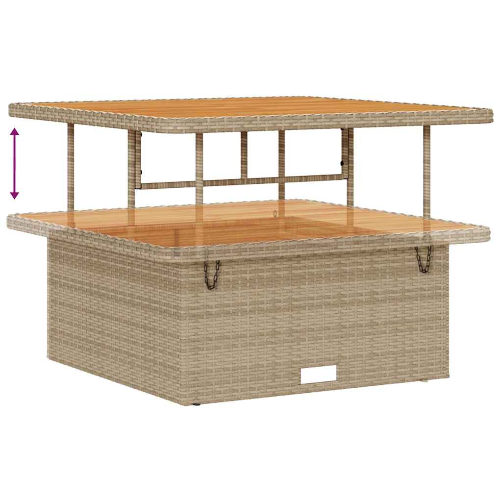 Havesofa Sæt med pude med opbevaring 9 pcs beige og cremefarvet