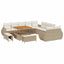 Havesofa Sæt med pude 13 pcs beige og cremefarvet