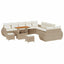 Havesofa Sæt med pude 13 pcs beige og cremefarvet