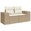 Havesofa Sæt 8 stk. 8-Antal sæder Beige og creme Poly Rattan