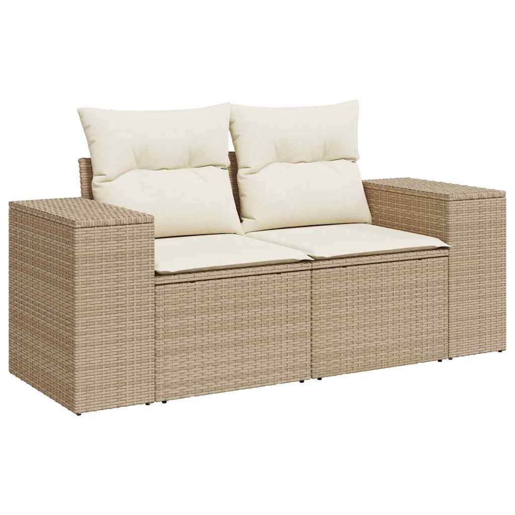 Havesofa Sæt 8 stk. 7-Antal sæder Beige og creme polyrattan