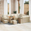 Havesofa Sæt 12 stk. 9-Antal sæder Beige og creme polyrattan