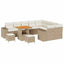 Havesofa Sæt 12 stk. 9-Antal sæder Beige og creme polyrattan