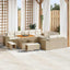 Havesofa Sæt med pude 13 pcs Beige og creme polyrattan